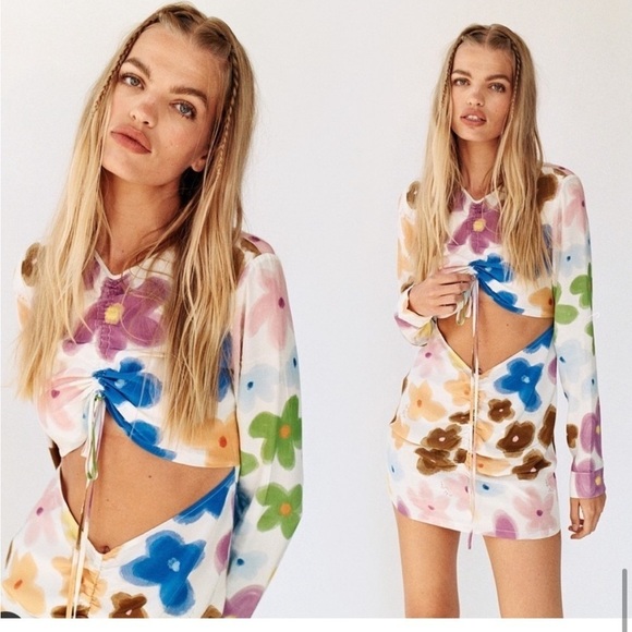 With Jean Hermana Dress Viola Tricolor - Picture 5 of 15